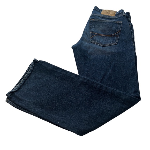 Hollister Mens 28x30 Straight Leg Dark Blue Button Fly Denim Blue Jeans EUC - Picture 14 of 16